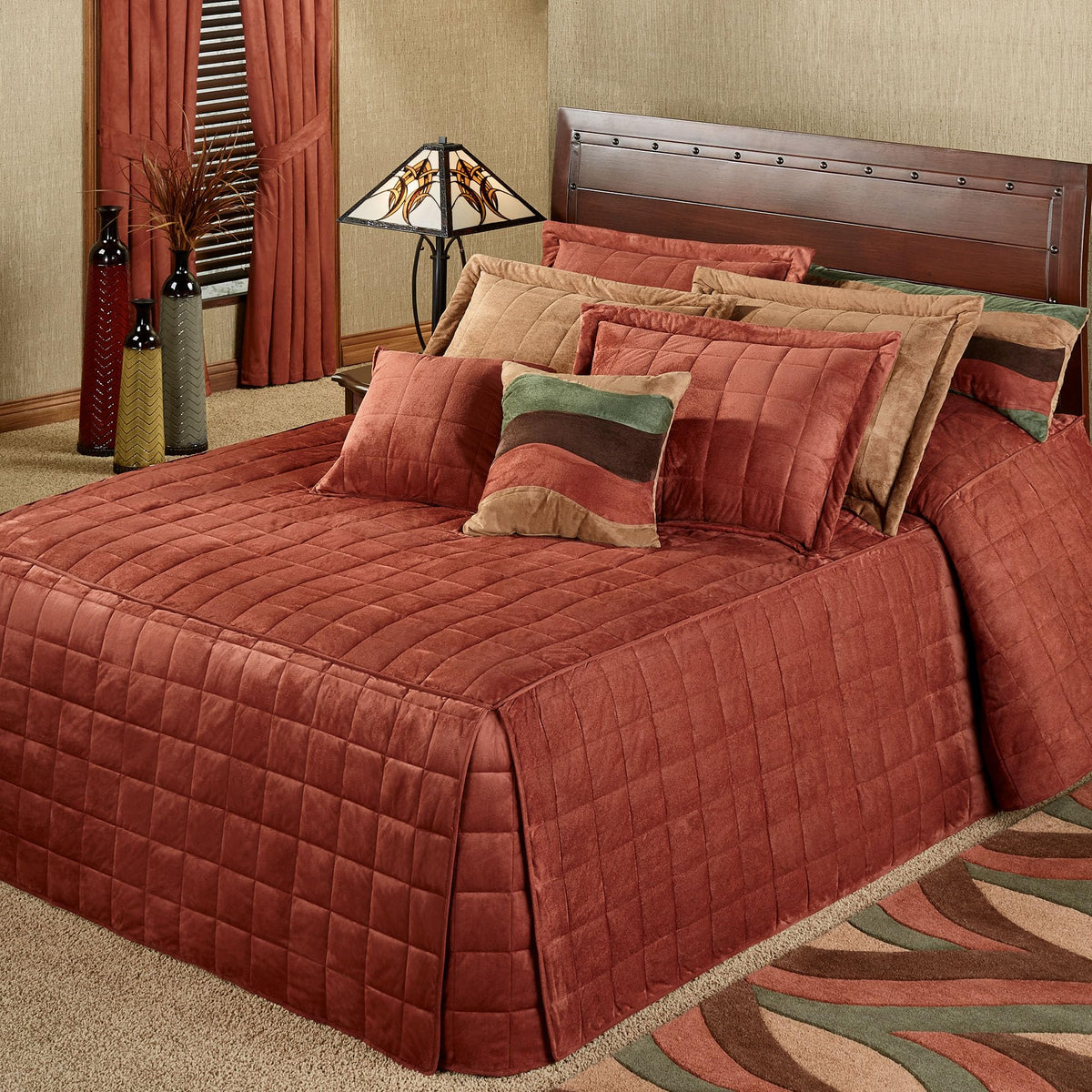 Touch of Class Camden Luxury Bedding, Russet, Queen, 3 Pc Set