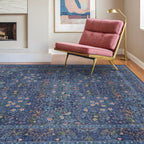 Floral Dark Green Washable Area Rugs 8x10, Vintage Living Room Rug