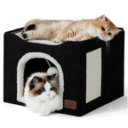Bedsure 3-Level Cat Tree for Indoor Cats with Scratching Post,Grey