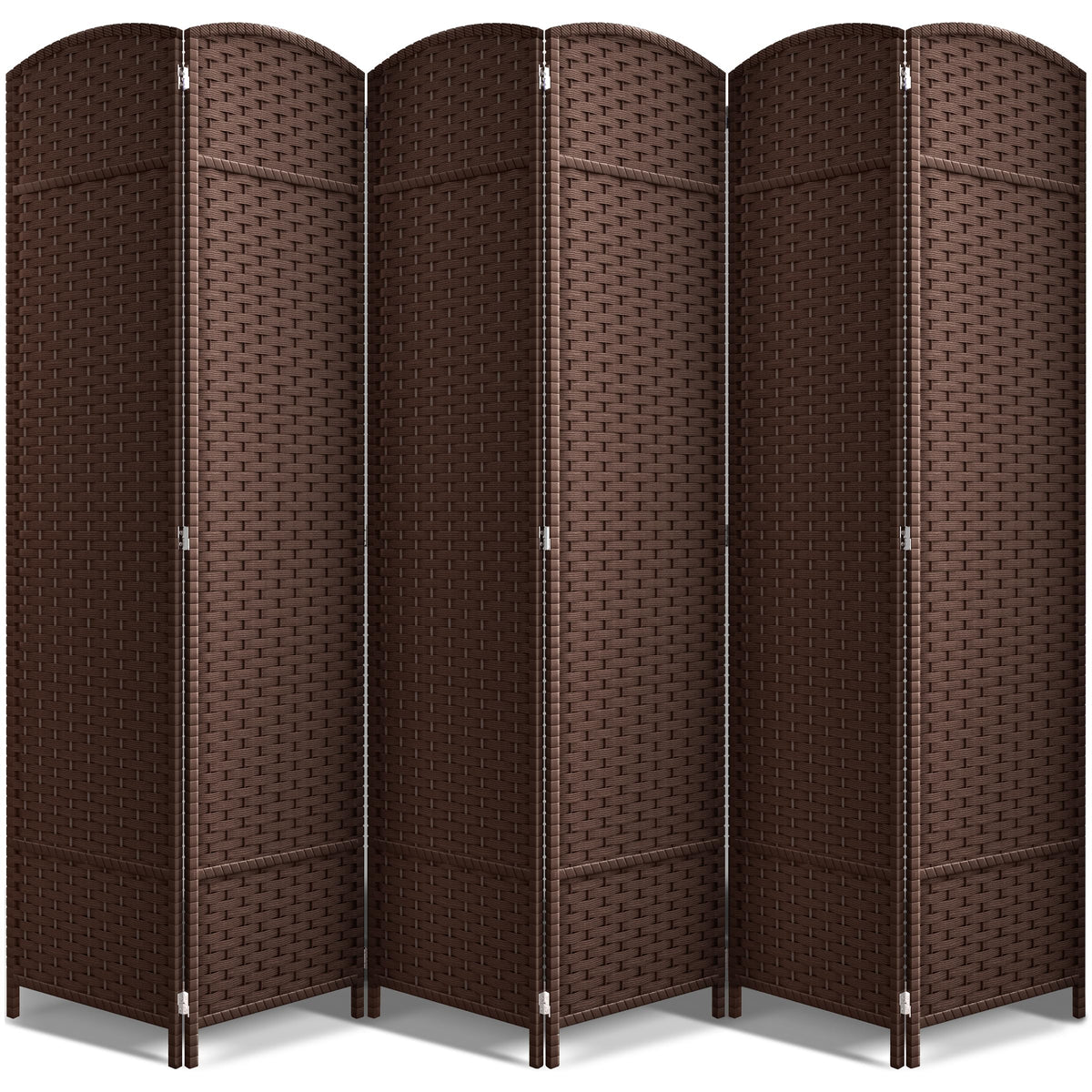 Sorbus Foldable Room Divider, Mesh Privacy Screen (6 Panel, Black)
