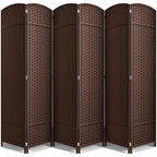 Sorbus Foldable Room Divider, Mesh Privacy Screen (8 Panel, Chocolate)
