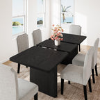 GarveeHome 63" Long Oval Dining Table with Wooden Base for 4-6 People