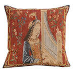 Medieval Rabbit I Tapestry Throw Pillow Cover 19"x19" With Invisible Zipper