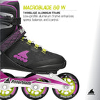 Rollerblade Macroblade 80 Women's Adult Fitness Inline Skate, Performance Inline Skates