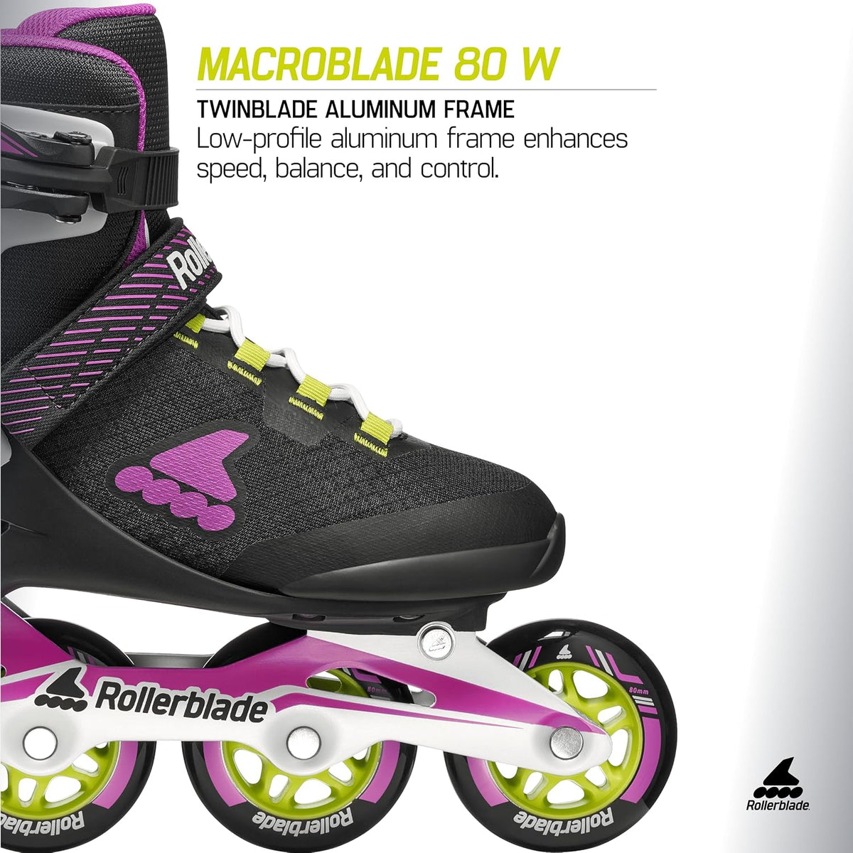 Rollerblade Macroblade 80 Women's Adult Fitness Inline Skate, Performance Inline Skates