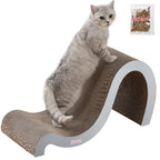 CSR1013D Kona 27" Modern Cardboard Double-Sided Wave Cat Scratcher with Catnip, Pattern Party