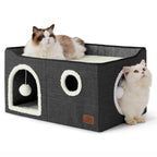 Bedsure 3-Level Cat Tree for Indoor Cats with Scratching Post,Grey
