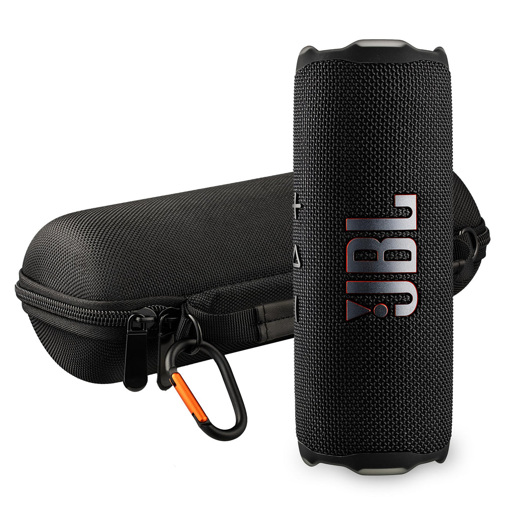 JBL FLIP 7 (Blue) Waterproof Portable Speaker Bundle with X-Halo Hardcase (Black)