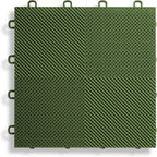 B2US5030 Deck and Patio Flooring Interlocking Tiles Perforated Pack, Green, 30-Pack