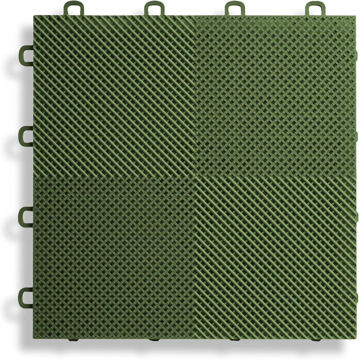 B2US5030 Deck and Patio Flooring Interlocking Tiles Perforated Pack, Green, 30-Pack