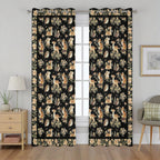 Chicken Curtains for Bedroom, Botanical Leave Chicken Curtains