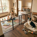 FXW Dog Gate, Extra Wide Adjustable for Openings Up to 165", 32" H