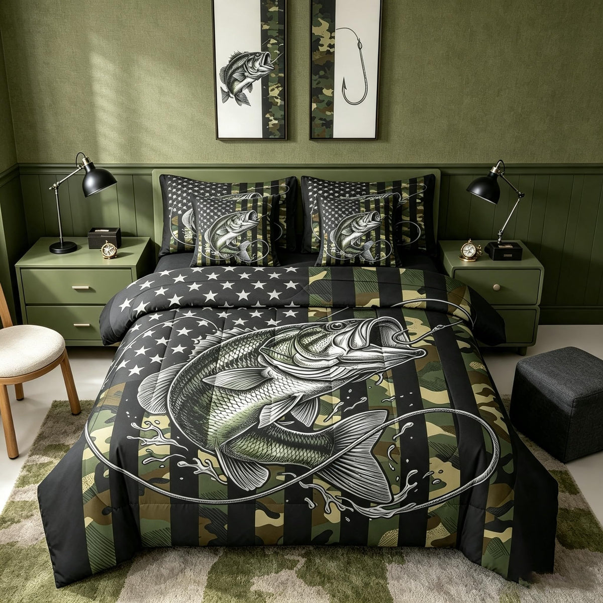 Feelyou Deer Comforter Set with Sheets King Size 7 piece Kids Rustic Deer Hunting Bedding Set Cabin Lodge Deer Bed in a Bag Farmhouse Nature Wildlife Antlers Brown Bed Set