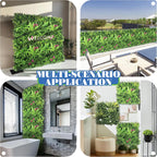 ECOOPTS 20"x20" Faux Ivy Privacy Fence Screen Artificial Boxwood Panels Topiary Hedge Plants for Indoor Outdoor Decoration, 12 Mixed Leaves, 21 Packs