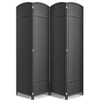 Sorbus Foldable Room Divider, Mesh Privacy Screen (6 Panel, Black)