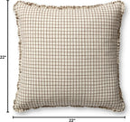 Loloi Chris Loves Julia Dinah Ivory/Earth 22" x 22" Cover w/Down Pillow