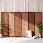 JOSTYLE 6 Panel Folding Privacy Screen 6ft Bamboo Freestanding Room Divider