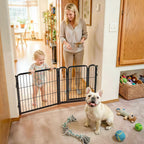 FXW Dog Gate, Extra Wide Adjustable for Openings Up to 111", 32" H