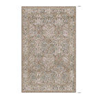 Floral Dark Green Washable Area Rugs 8x10, Vintage Living Room Rug