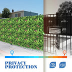 ECOOPTS 20"x20" Faux Ivy Privacy Fence Screen Artificial Boxwood Panels Topiary Hedge Plants for Indoor Outdoor Decoration, 12 Mixed Leaves, 20 Packs