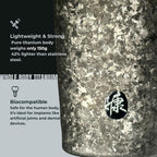 KOYASU Ti-Zero 16oz Pure Titanium Cup - Ultralight Camping Gear - 42% Lighter than Steel, Rugged Crystallized Matte Finish for Hiking & High-Performance Adventure, Double Wall Vacuum Flask (Frost)
