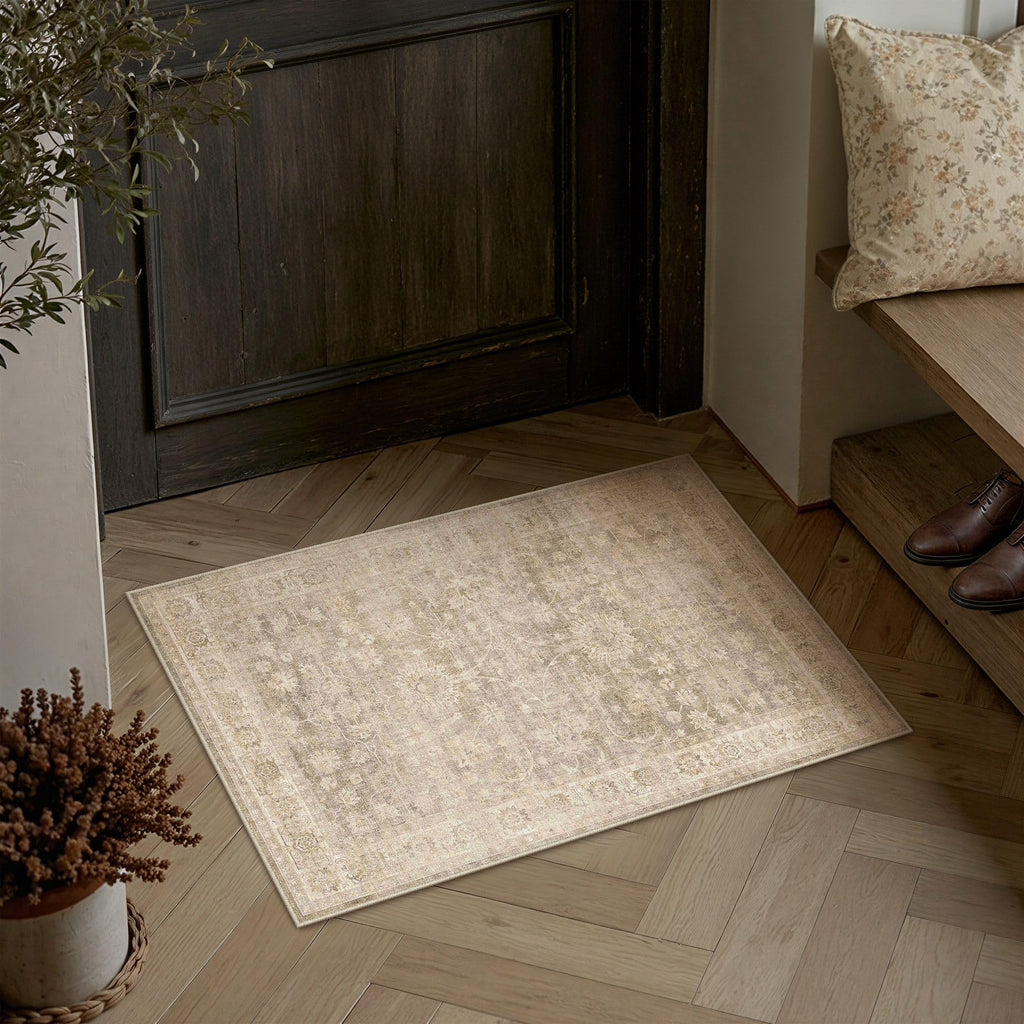 HUGEAR 8x10 Beige Neutral Area Rugs Washable Rug Carpet