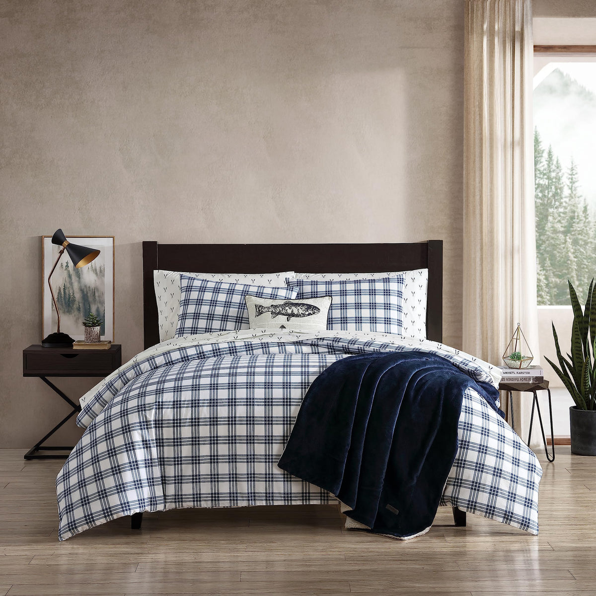 Eddie Bauer - Queen Duvet Cover Set with Shams
