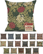 William Morris Chrysanthemum Multi Tapestry Throw Pillow Cover 16 x 16 in