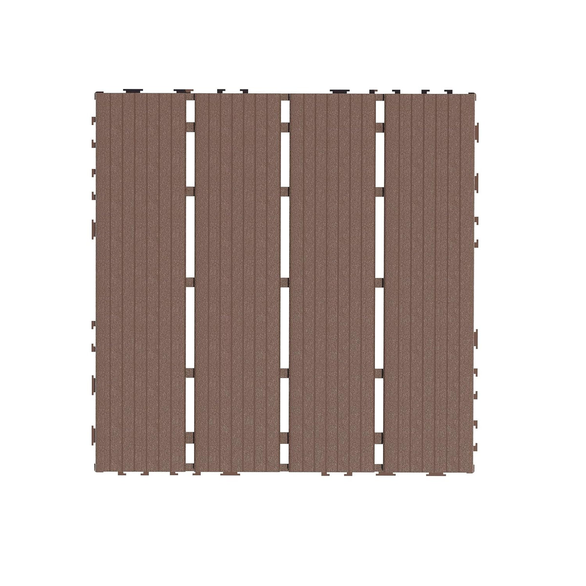 Plastic Interlocking Deck Tiles, 12"x12" Patio Flooring, 44 Packs Deck Tile Outdoor Waterproof All Weather, Flooring Tiles for Balcony, Backyard Pool decking Tiles, Easy Installation, Brown