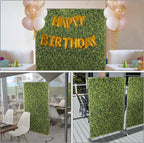 E&K H40xW60 inches Movable Privacy Hedge Fence Artificial Faux Grass Room Space Divider Boxwood Backdrops Stand Decor with Wheels