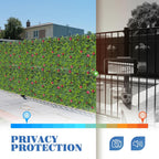 ECOOPTS 40"x40" Faux Ivy Privacy Fence Screen Artificial Boxwood Panels Topiary Hedge Plants for Indoor Outdoor Decoration, #1 Mixed Leave, 1 Pack