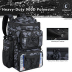 Fishing Tackle Backpack,55L Large Tackle Bag with 4 Rod Holders,Camouflage