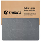 THMINS Extra Large Stone Bath Mat, 36''x24'' Stone Shower Mat