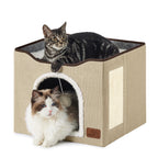 Bedsure 3-Level Cat Tree for Indoor Cats with Scratching Post,Grey