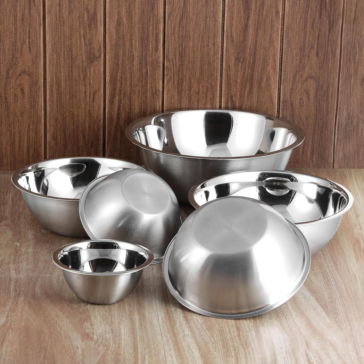 YBM HOME Pack of 1 Stainless Steel Mixing Bowl - Premium Polished Mirror Nesting Metal Bowl for Cooking and Serving, Stackable for Convenient Storage 1195 (0.5 Quart)