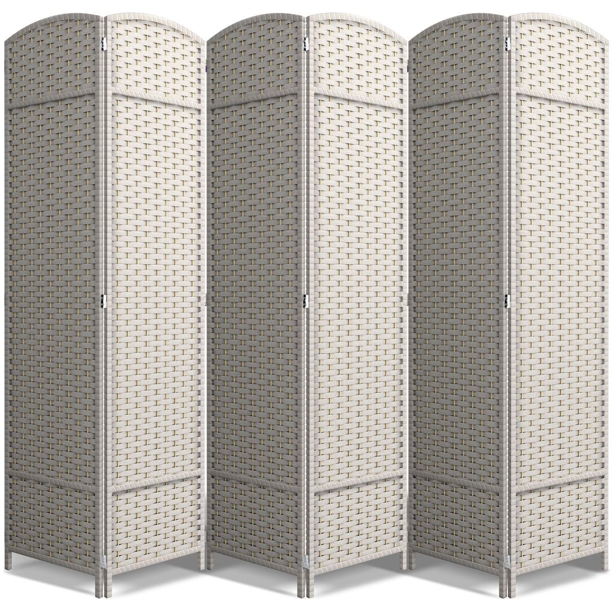Sorbus Foldable Room Divider, Mesh Privacy Screen (8 Panel, Black)