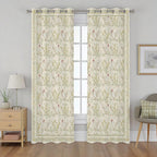 Chicken Curtains, Botanical Leave Chicken Curtains 84 Inch Length