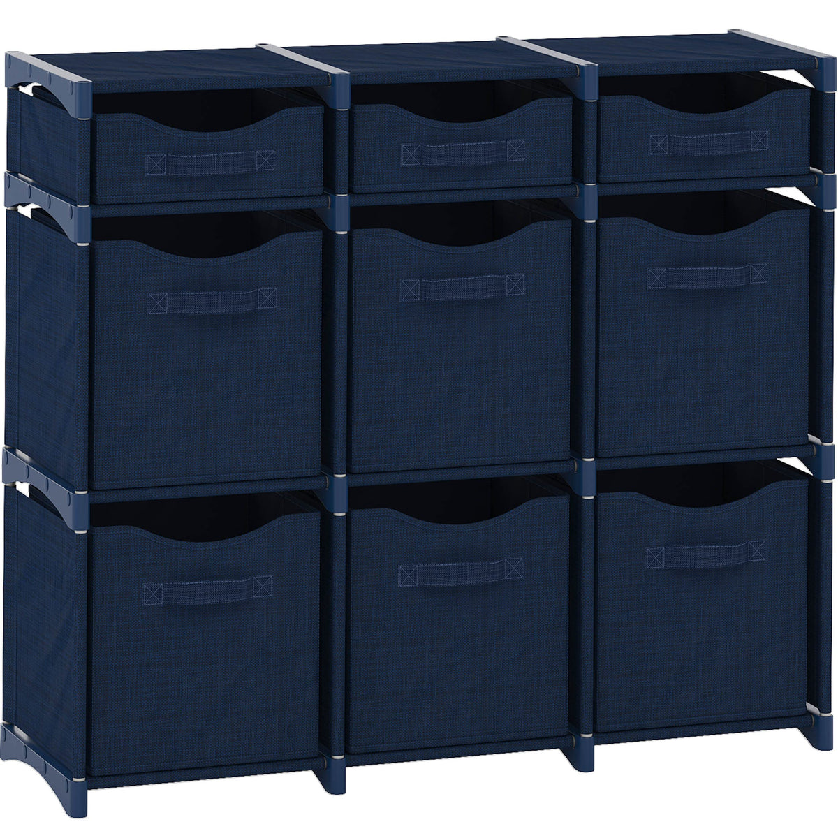 Cube Storage Organizer with Storage Bins Included - The Perfect Closet Organizers and Storage Solution. Includes 12 Storage Cubes, Great For Toy Storage, Closet Storage, Clothes Storage (Grey)