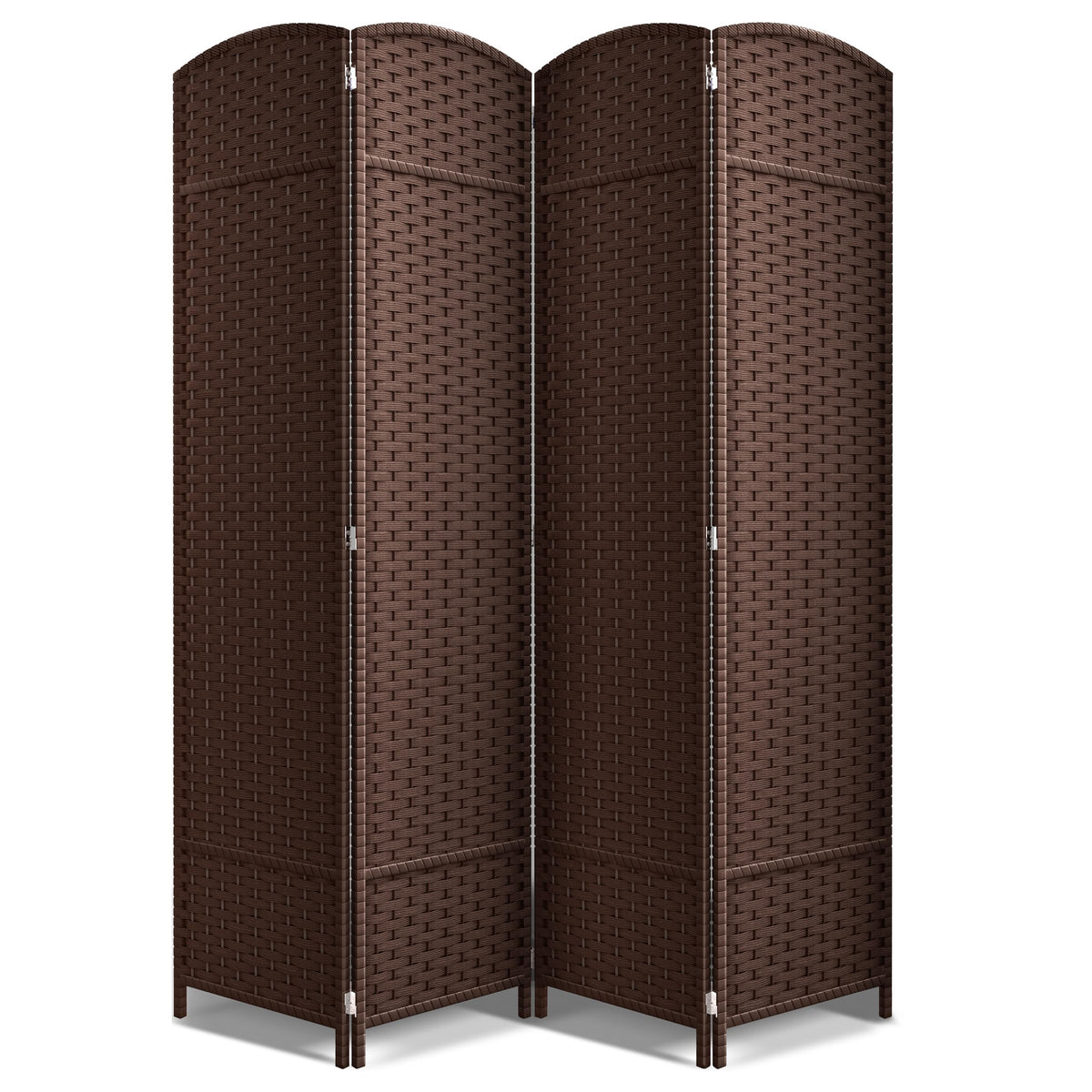 Sorbus Foldable Room Divider, Mesh Privacy Screen (8 Panel, Chocolate)