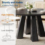 IDEALHOUSE 47" Round Dining Table for 4-6, Farmhouse Wood Kitchen Table