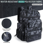 Fishing Tackle Backpack With Rod Holders,45L Large Tackle Bag & Fishing Tackle Backpack for Fishing,Camping, Hiking,Camouflage Blue
