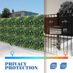 ECOOPTS 20"x20" Faux Ivy Privacy Fence Screen Artificial Boxwood Panels Topiary Hedge Plants for Indoor Outdoor Decoration, #8 Mixed Leaves, 18 Packs