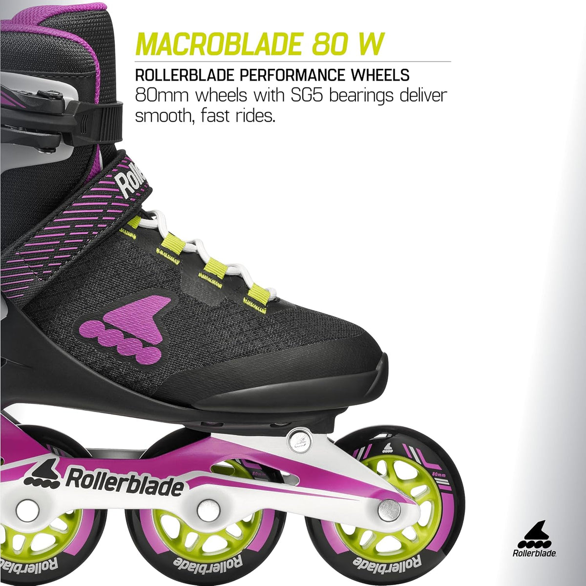 Rollerblade Macroblade 80 Women's Adult Fitness Inline Skate, Performance Inline Skates