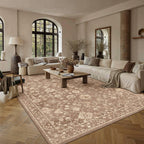 HUGEAR 8x10 Beige Neutral Area Rugs Washable Rug Carpet