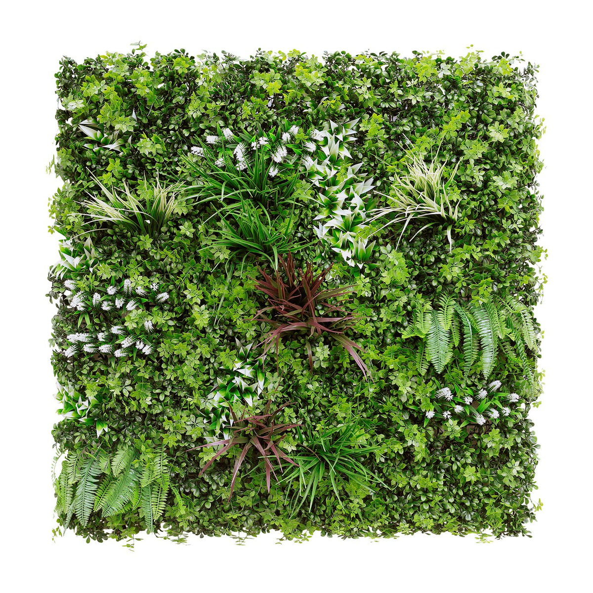 ECOOPTS 20"x20" Faux Ivy Privacy Fence Screen Artificial Boxwood Panels Topiary Hedge Plants for Indoor Outdoor Decoration, 12 Mixed Leaves, 21 Packs