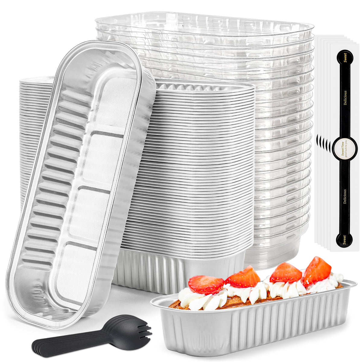 Mini Cake Pans with Lids, 600 Pack Pink 6.8oz for Picnic Desserts