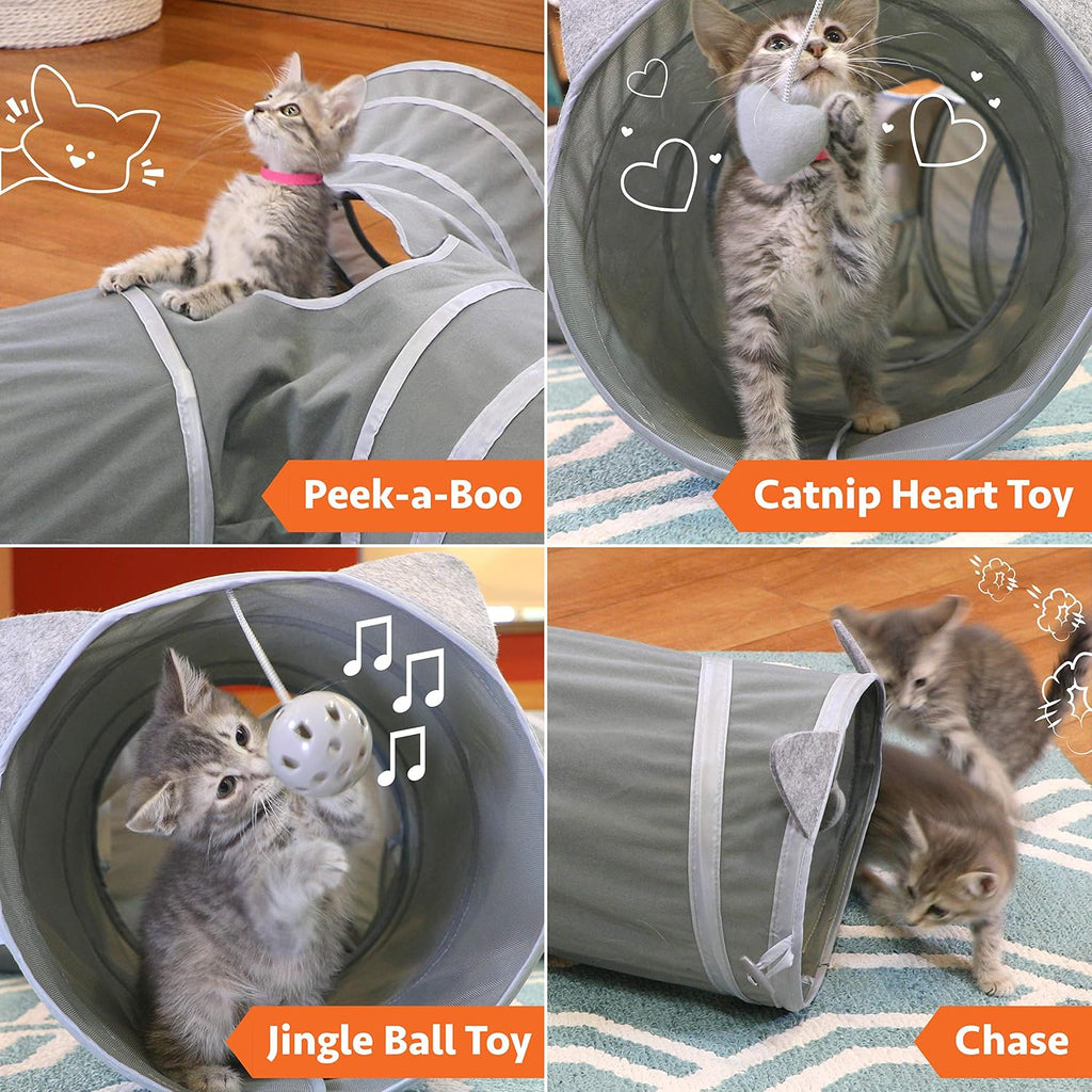 Kitty City Cat Tunnel, Cat_Bed, Cat and Kitty Toys, Tunnel (Pack of 6)