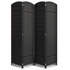 Sorbus Foldable Room Divider, Mesh Privacy Screen (8 Panel, Black)