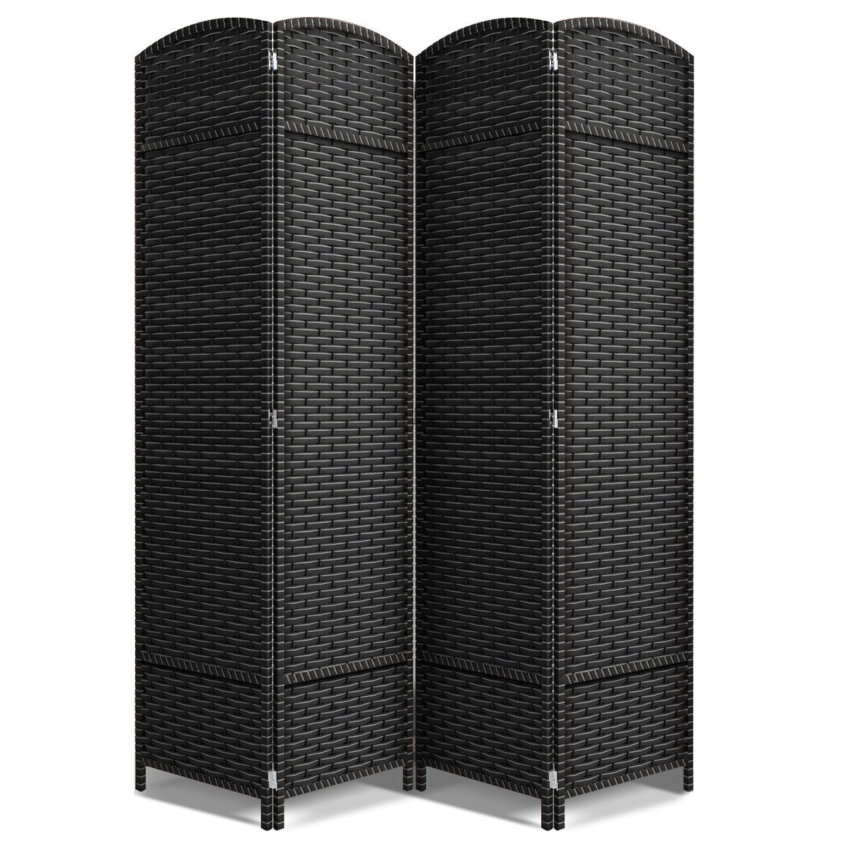 Sorbus Foldable Room Divider, Mesh Privacy Screen (8 Panel, Black)
