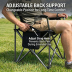 FAIR WIND 2-Pack Padded Oversized Camping Chair Heavy Duty for Adults